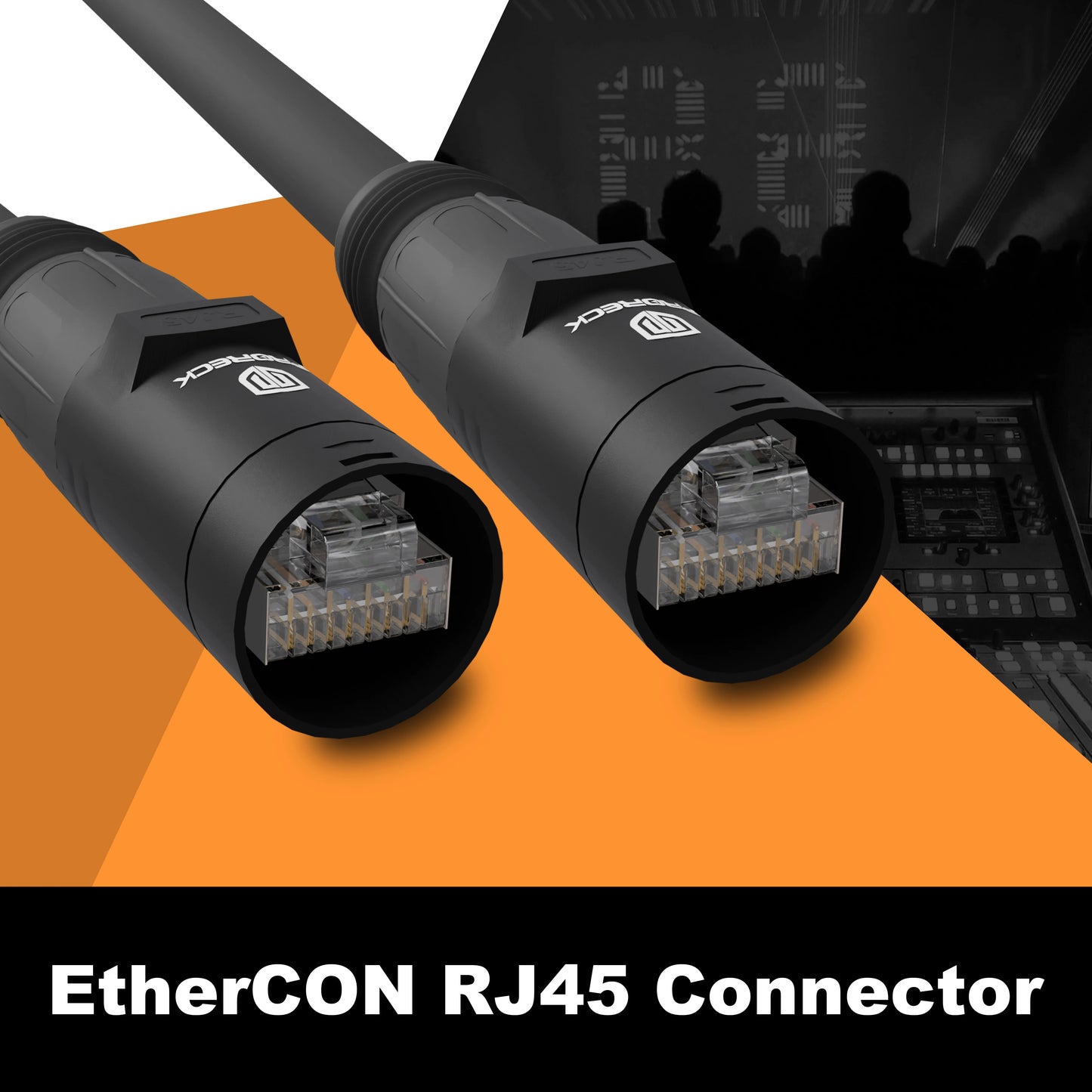 PRORECK SFTP CAT6 Dual Shielded Ethernet Cable with EtherCON RJ45 Connectors, High-Speed, Ideal for Pro Sound Systems