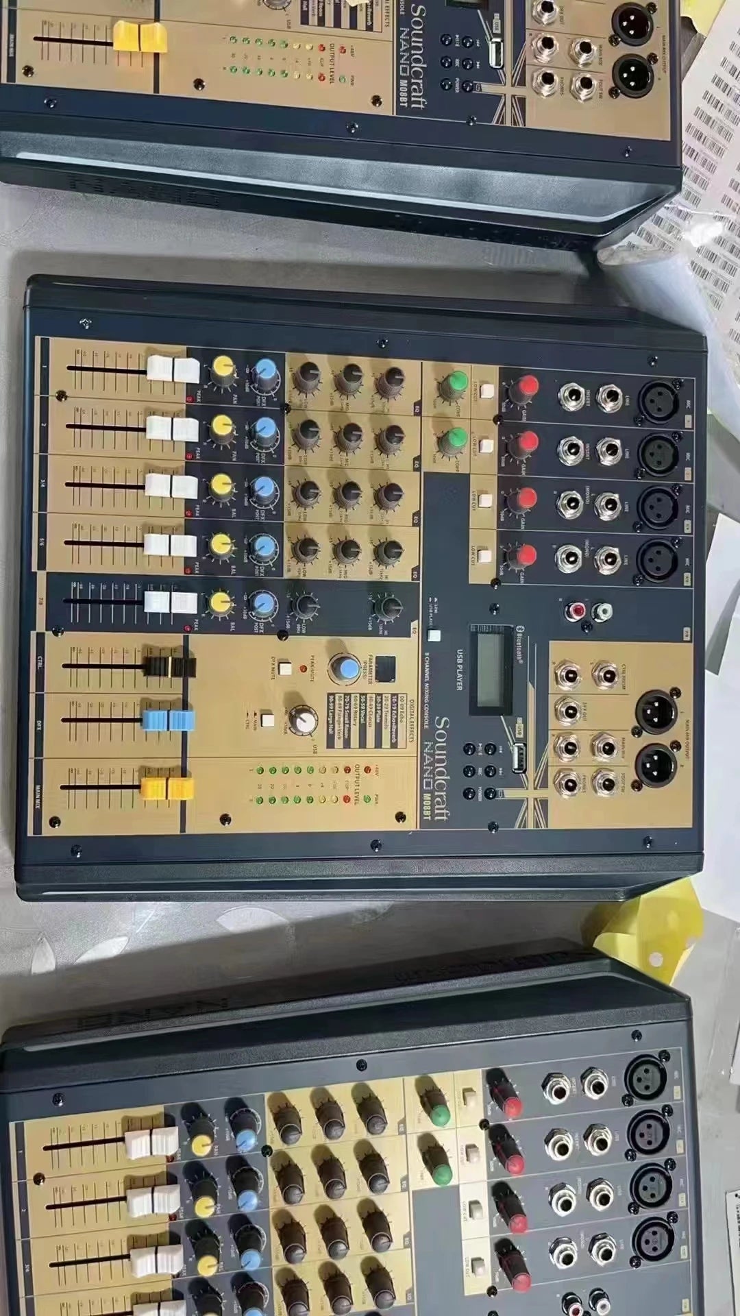 NANO M08BT/M12BT Professional Audio Mixer 8/12 CHANNEL Audio Mixing Console Mp3 Player+ Stereo Sound Craft Mixer