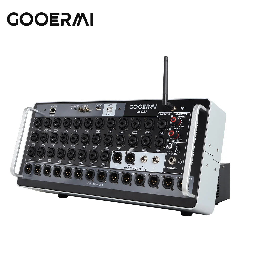 Gooermi AFS Professional Digital Mixer Audio Pro Multiple orbit Channel DJ Mixing Sound Board Console USB PC Recording Input 48V