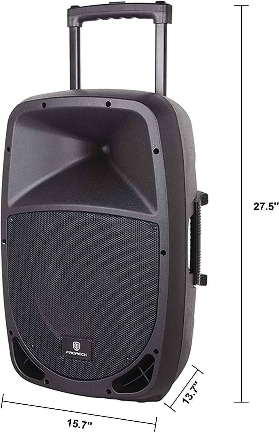 PRORECK Freedom 15 Portable 15-Inch 800 Watt 2-Way Rechargeable Powered Dj/PA Speaker System with Bluetooth/USB/SD Card Reader