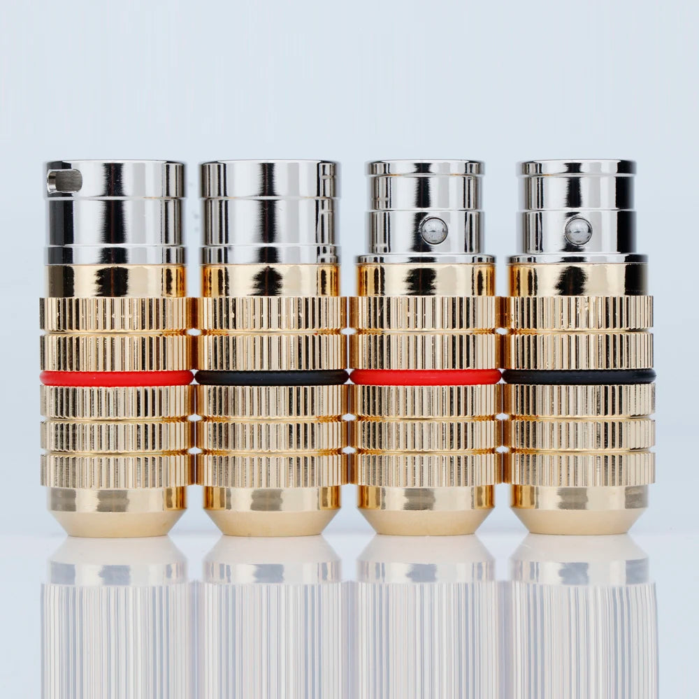 XLR Plug CGM 3pin XLR Audio Plug Rhodium Plated XLR Male and Female Balance Connector Plug for DIY Cable XR1815