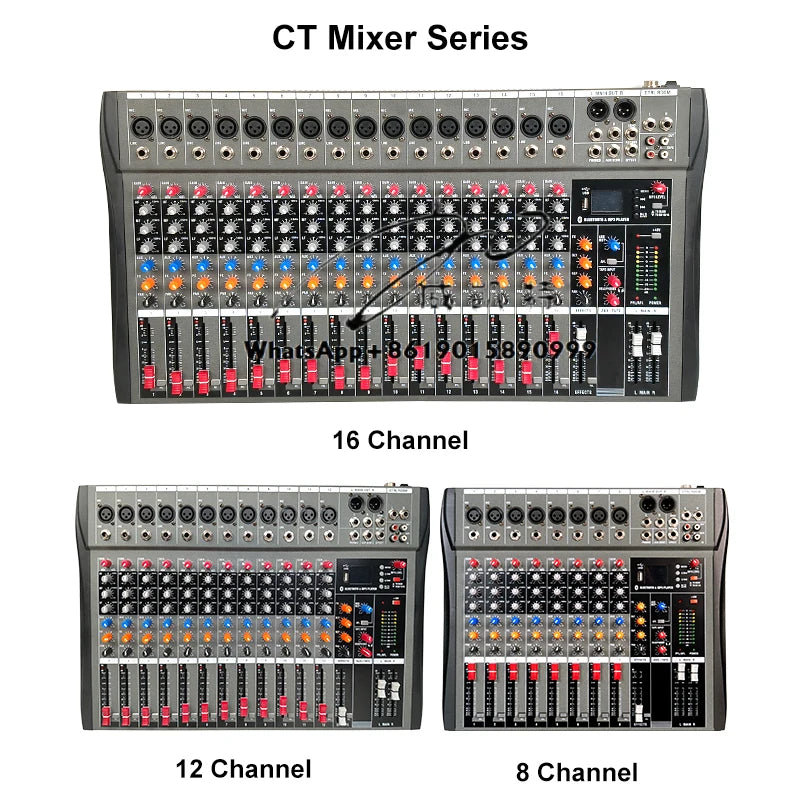 8 12 16 Channel Dj Controller/audio Console Mixer De Music Sound Cards Mixers Professional Video Dj Mixer