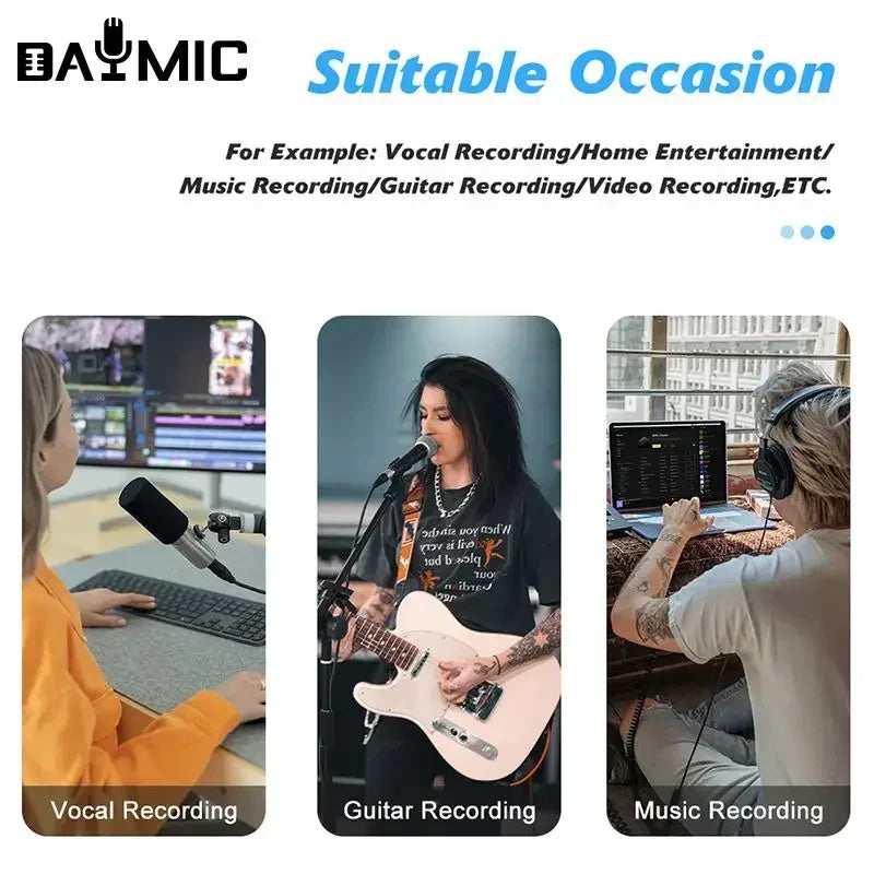 interfaz de audio 2 in 2 out USB audio interface professional sound card With Monitor Mixing Console Studio Recording Mixer
