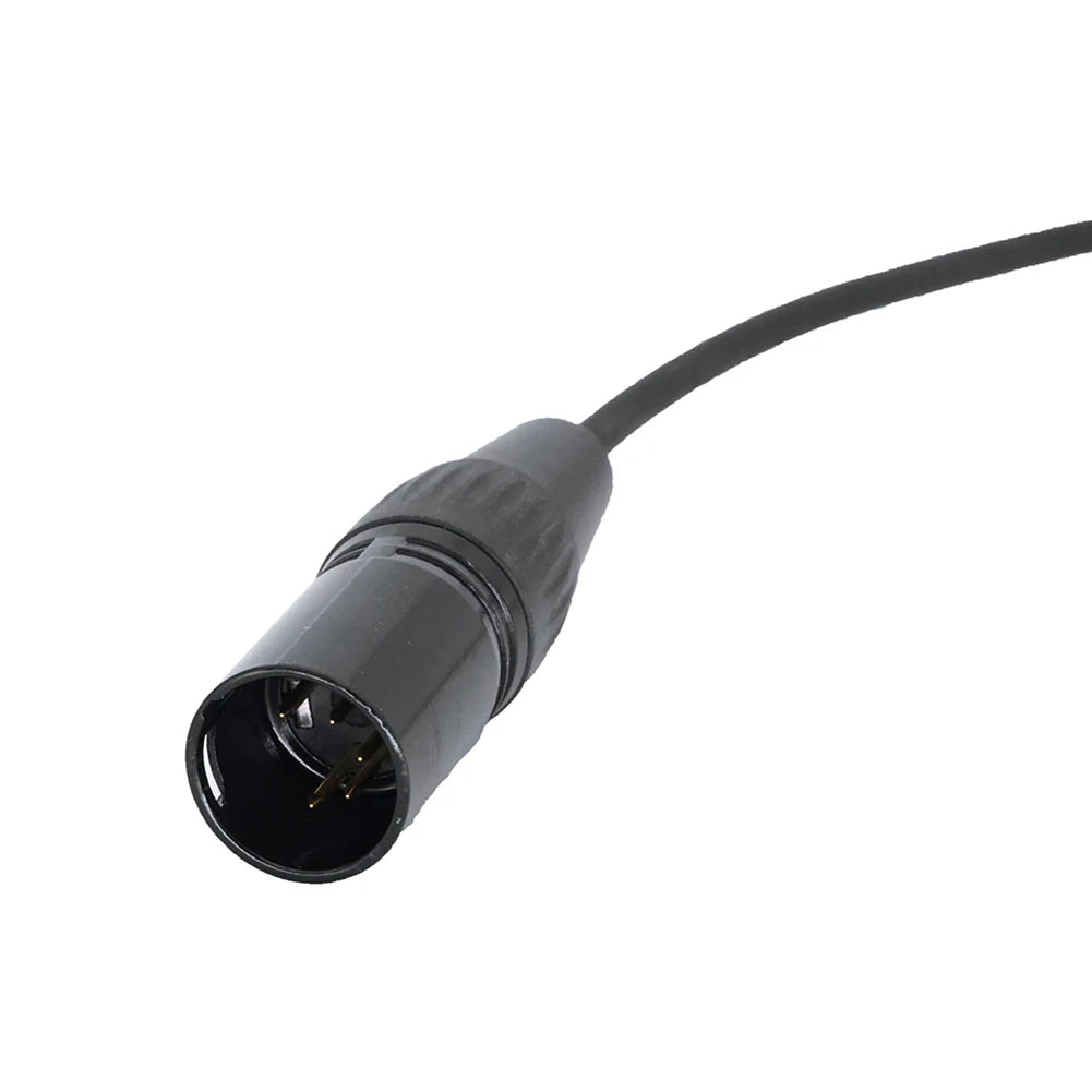 GA Dual Plugs To Airbus 5 Pin XLR Adapter Black Aviation Headphone Cable Universal for Aviation Communication
