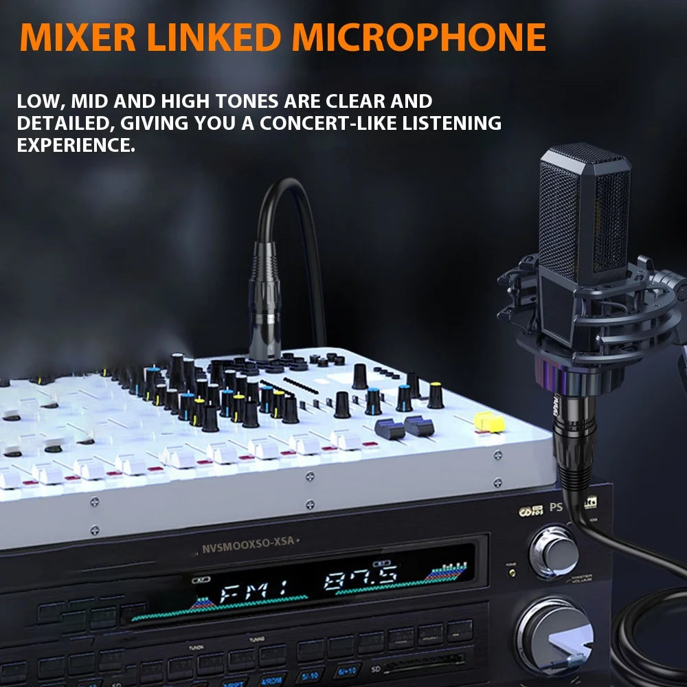 XLR Balanced Audio Cable,Microphone XLR Male to Female Audio Cable,3-Pin XLR Microphone Cable for Microphones,Preambles,Speaker