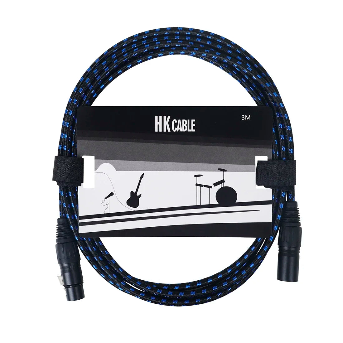 3M Microphone Audio Cable XLR Adapter Metal Snap Noise Canceling Braided Cable for Electric Acoustic Guitar Bass Portable Parts