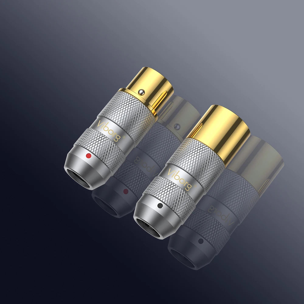 High Quality Viborg XF202G XM202G pure copper 24K Gold plated XLR male female Plug Hifi Audio Cable XLR Balance 3Pins Connector