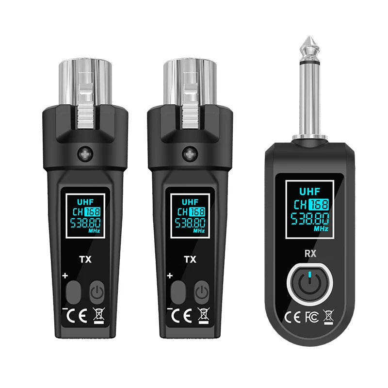 Professional Wireless XLR transmitter and UHF receiver wireless microphone system for BETA58 SM58 dynamic microphone audio mixer