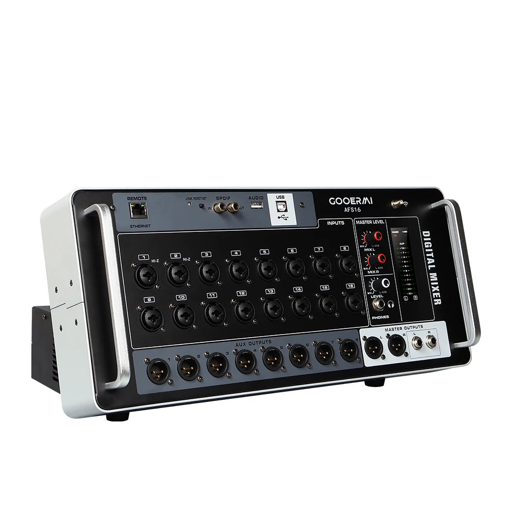 Gooermi AFS Professional Digital Mixer Audio Pro Multiple orbit Channel DJ Mixing Sound Board Console USB PC Recording Input 48V