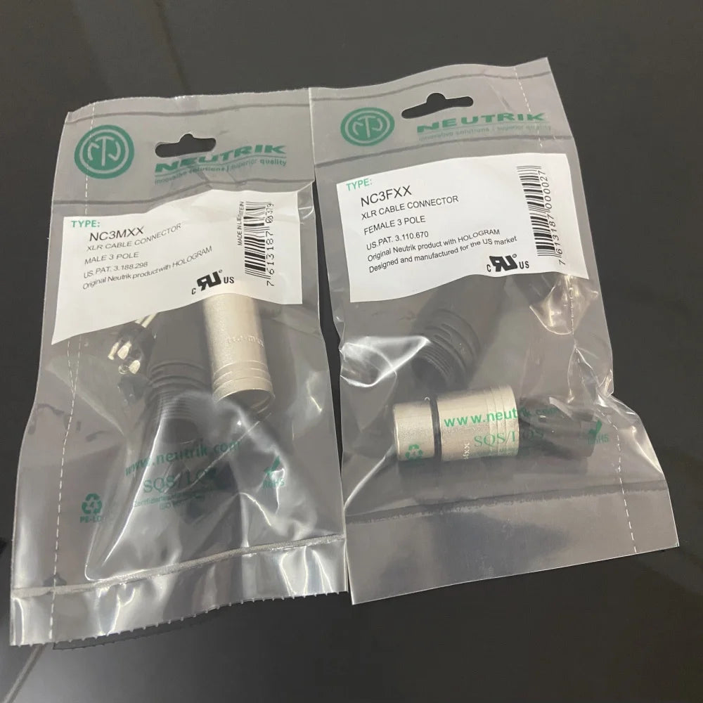50PCS xlr plug connector 25PCS MXX Male or 25PCS 3FXX femelle Un ensemble 3 pin XLR Connecteur for DIY xlr cable