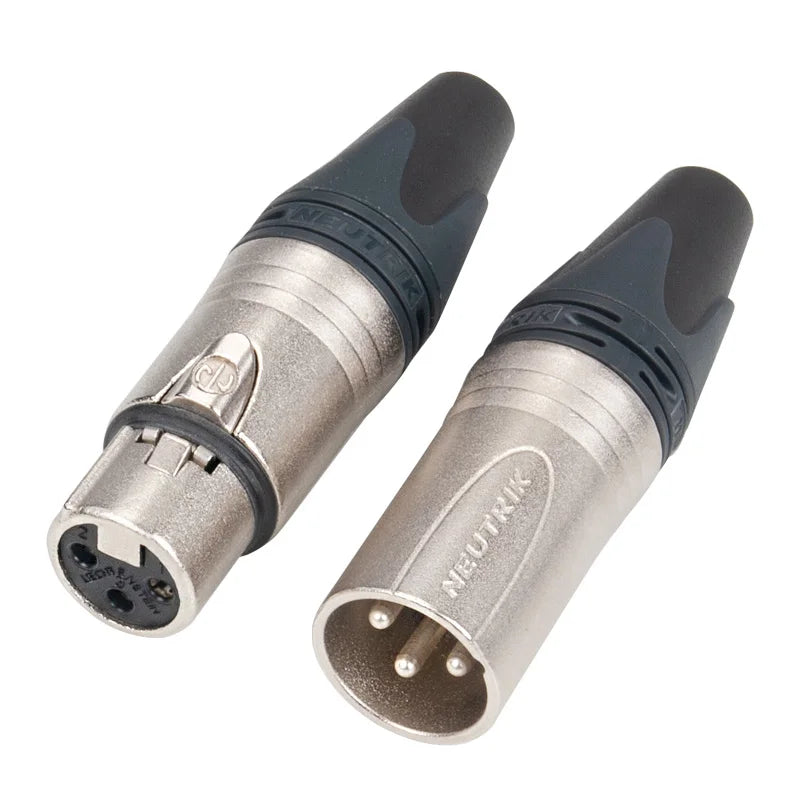 60PCS NEUTRIK xlr plug connector 30PCS NC3MXX Male or 30PCS NC3FXX femelle Un ensemble 3 pin XLR Connecteur for DIY xlr  cable