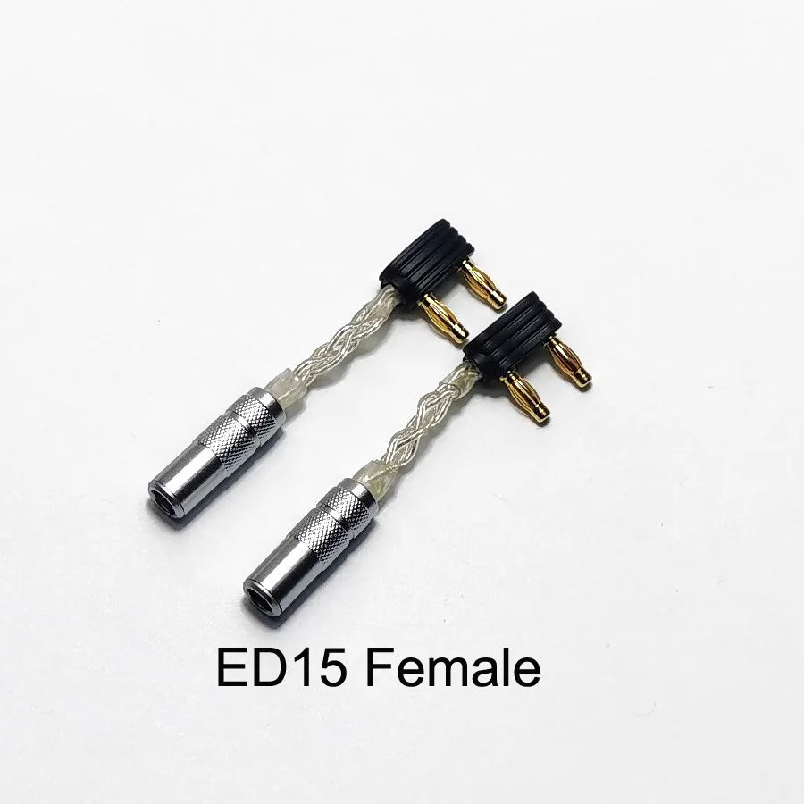 1 Pair 3.5MM/HD800/ED15/Mini XLR 4Pin To Austrian Audio The Composer Headphone Pure Silver Cable Connector Adaptor