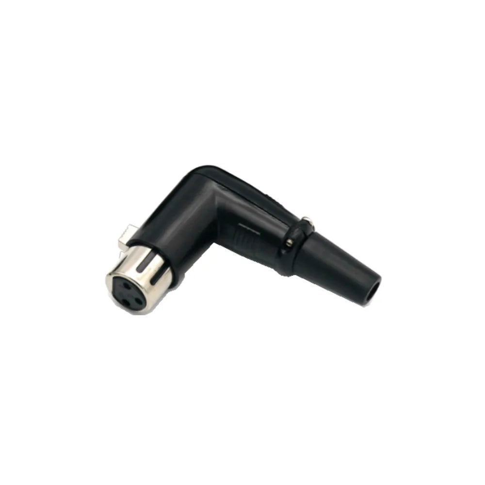 90 Degree Angle 3Pin XLR Male and Female Microphone Audio Cable Connector Metal Cannon Cable Plug Terminals 3Core XLR Mixer Plug