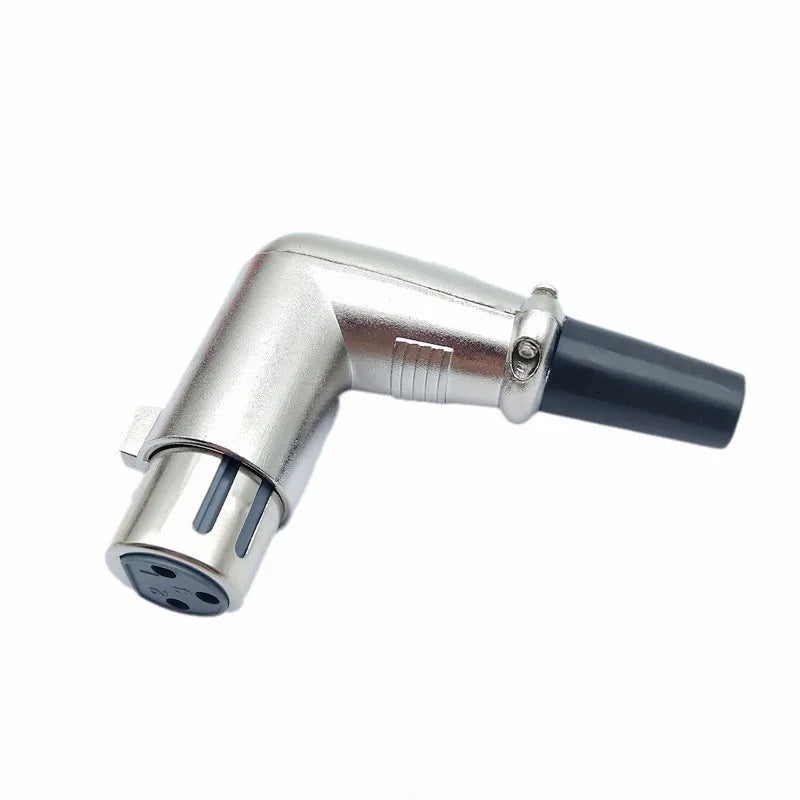 90 Degree Angle 3Pin XLR Male and Female Microphone Audio Cable Connector Metal Cannon Cable Plug Terminals 3Core XLR Mixer Plug