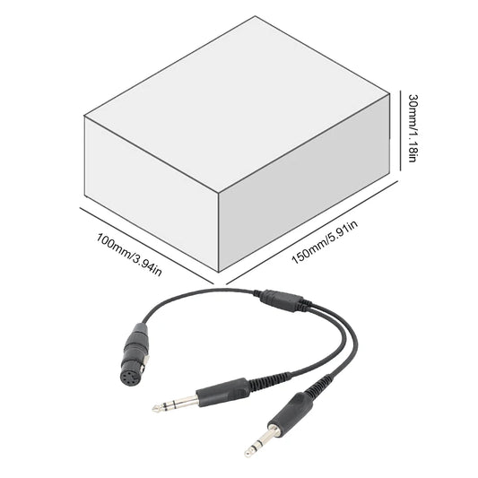 Airbus XLR To GA Dual Plug 5 Pin Aviation Headset Connector Male To Female 5 Pin XLR To GA Twin Plugs Cable Earphone Accessories