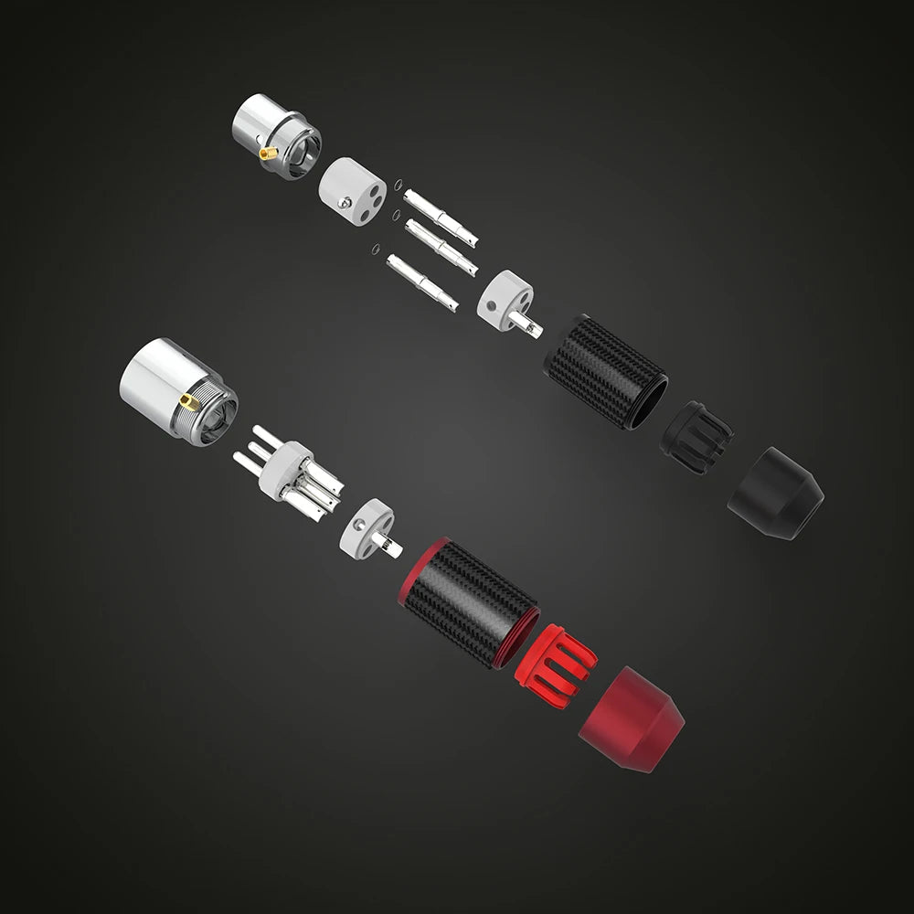 VIBORG XM203AG XF203AG Pure silver XLR Plug Connector Jack Hifi Audio MIC Cable Pure silver Balance Connector solid silver xlr