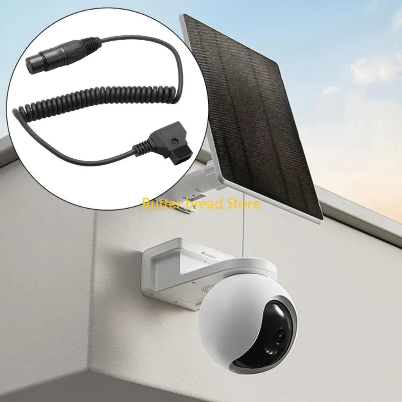 W89C High Current D Tap to 4 Pin XLR Adapter Cable for Professional Stereo Devices Secure Power Connection PVC Construction
