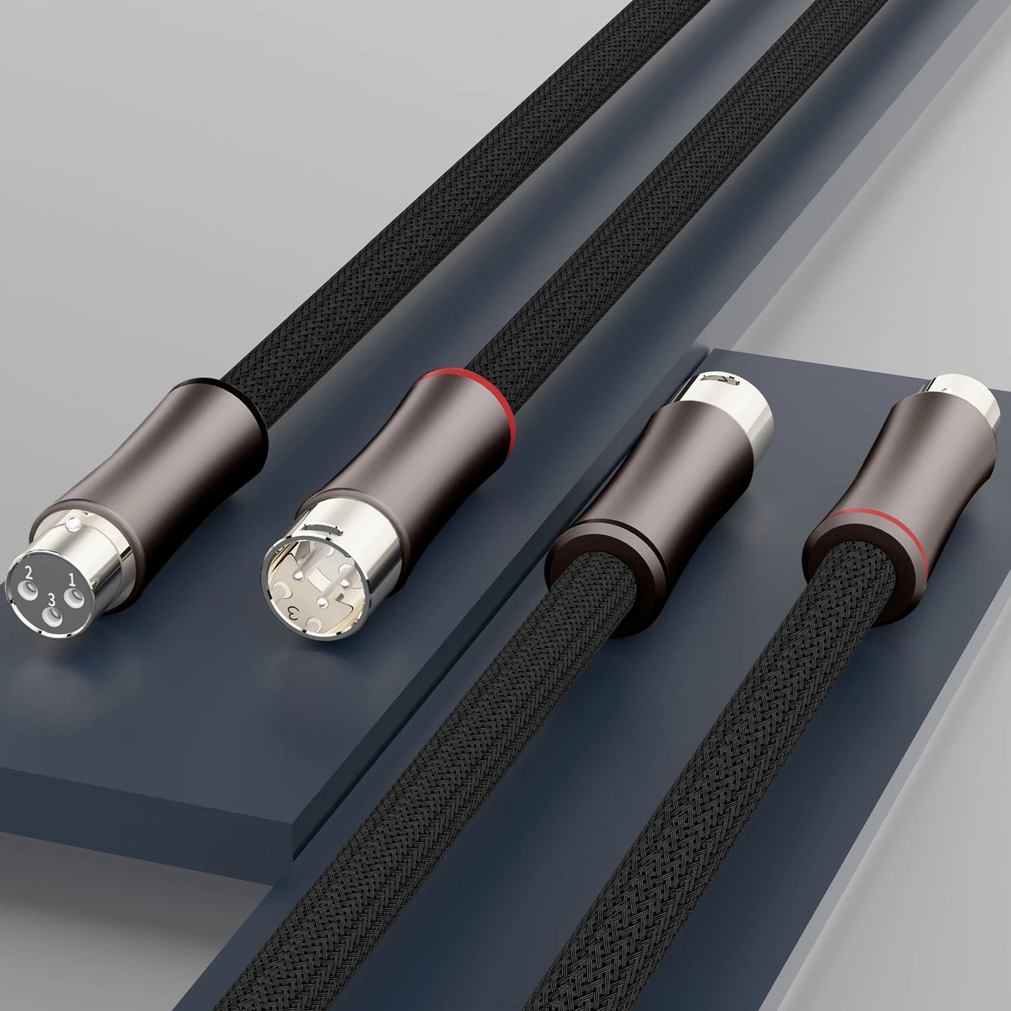 Pure Silver 3pin XLR Plug Monosaudio Connector 3PIN XLR Jack XMF711AG Hifi Audio MIC Cable Balance Connector Plug