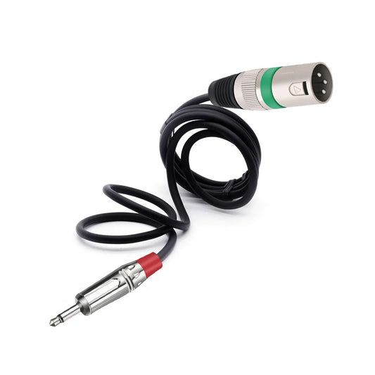 3.5mm Mono Jack Male to XLR Male 3-Pin to TS Balanced Microphone Interconnect Cable Quarter Inch to XLR Cord for AMP