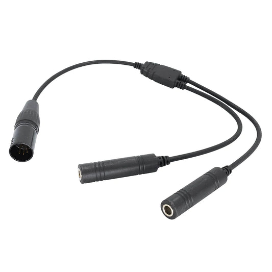 Aviation Headphone Cable GA Dual Plugs Male To XLR Female Converter BlackUniversal for Aviation Communication