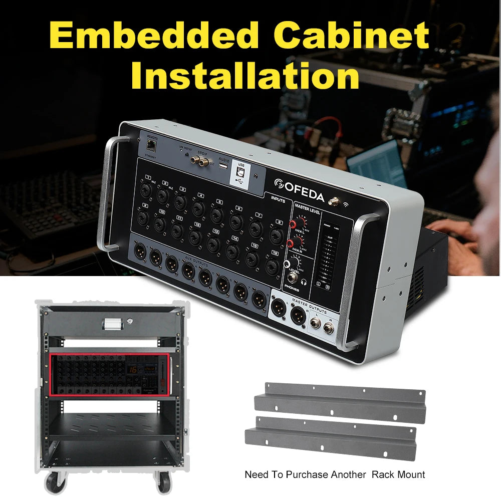 Gooermi AFS Professional Digital Mixer Audio Pro Multiple orbit Channel DJ Mixing Sound Board Console USB PC Recording Input 48V