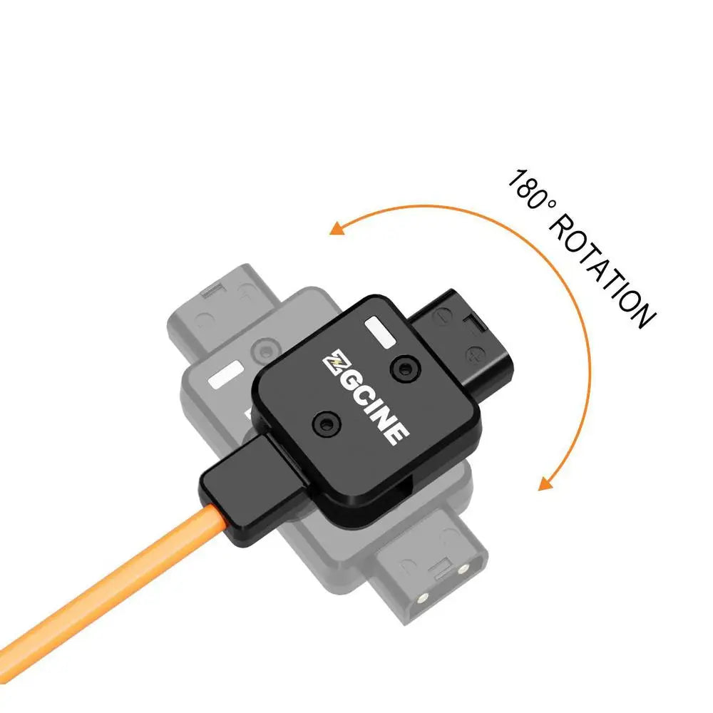 ZGCINE DT-MX D-Tap to 4Pin Mini XLR Power Cable Nylon Braided 14.8V 150W Max 60cm Anti-Reverse Indicator for TVLogic Monitors
