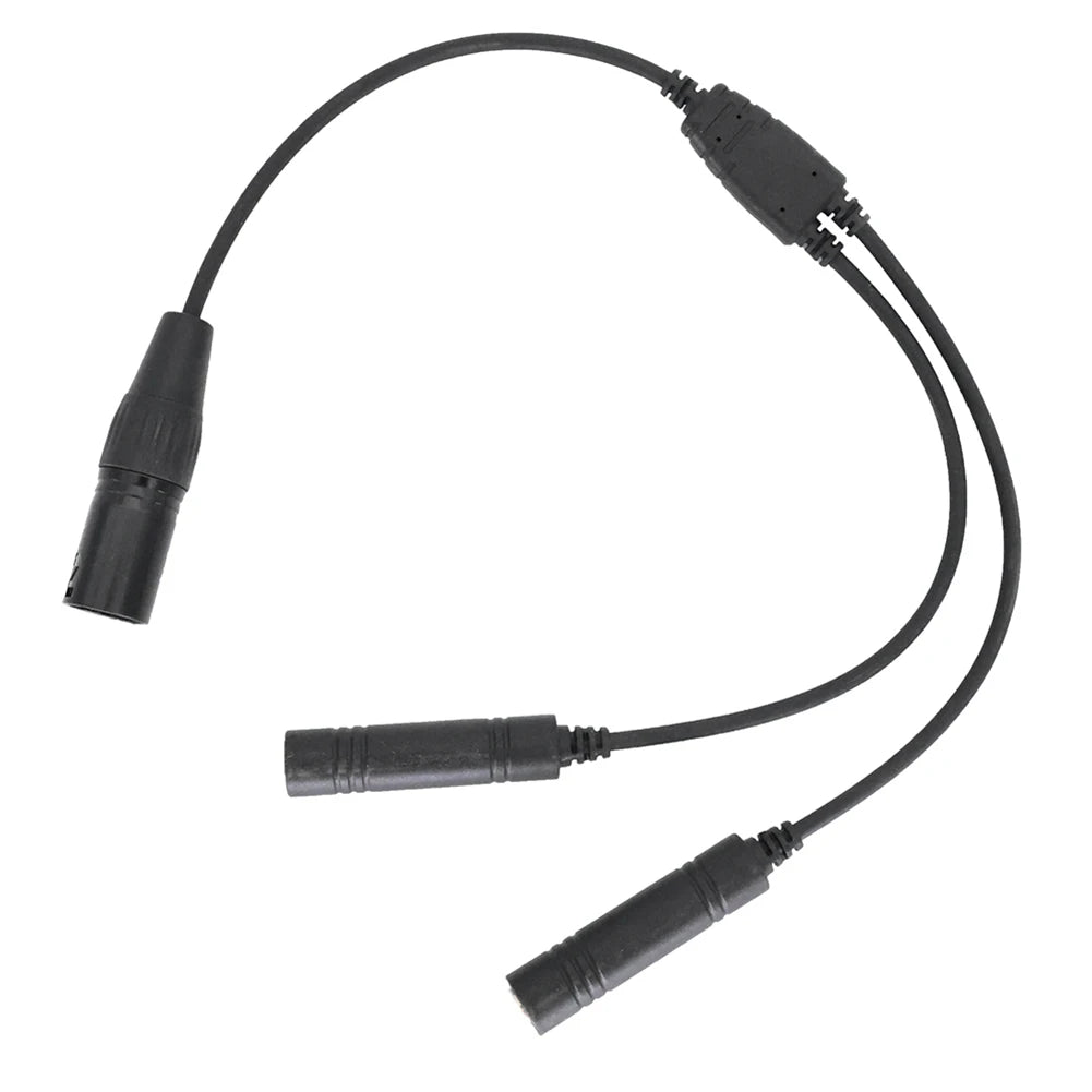 Aviation Headphone Cable GA Dual Plugs Male To XLR Female Converter BlackUniversal for Aviation Communication