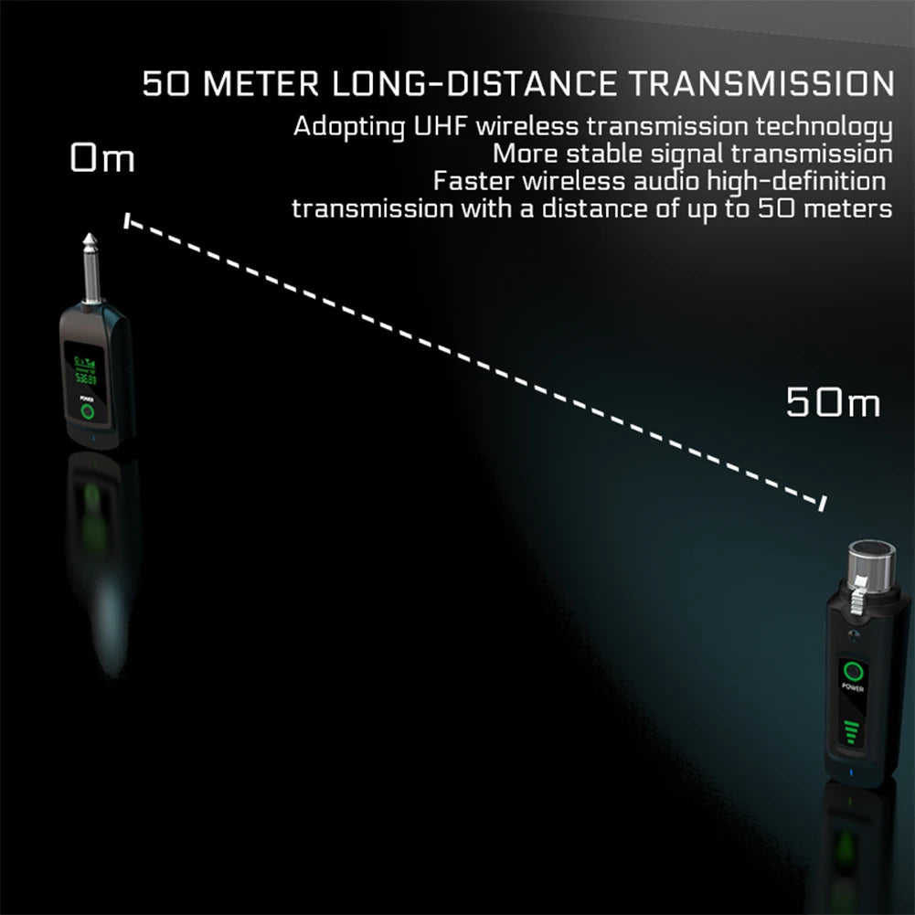 Wireless Microphone Transmitter Receiver Dynamic Handheld Microphone Instrument UHF XLR Adapter System Microphone Accessories