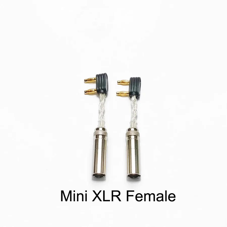 1 Pair 3.5MM/HD800/ED15/Mini XLR 4Pin To Austrian Audio The Composer Headphone Pure Silver Cable Connector Adaptor