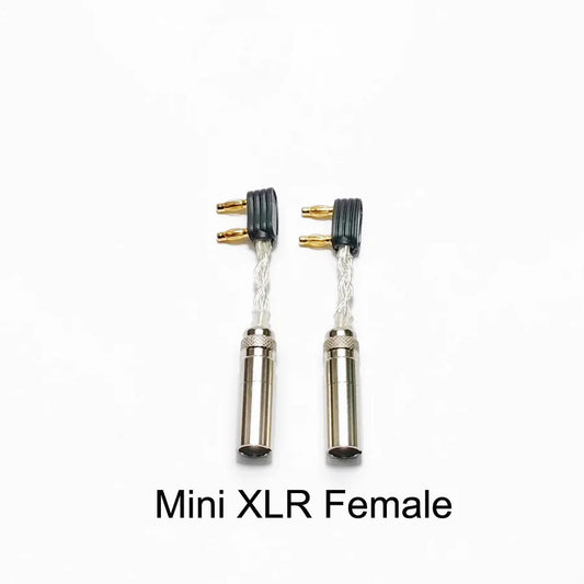1 Pair 3.5MM/HD800/ED15/Mini XLR 4Pin To Austrian Audio The Composer Headphone Pure Silver Cable Connector Adaptor