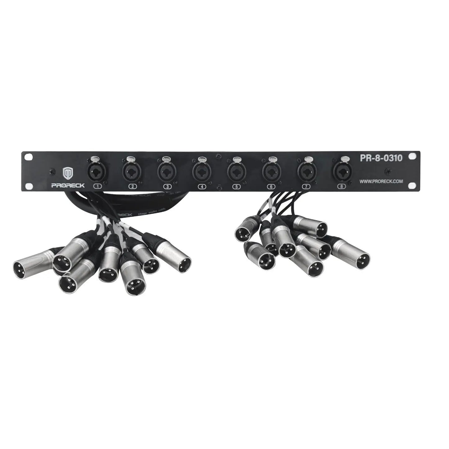 PRORECK 8-Channel Circuit Board Splitter Snake Cables XLR TRS Combo 3ft x 10ft