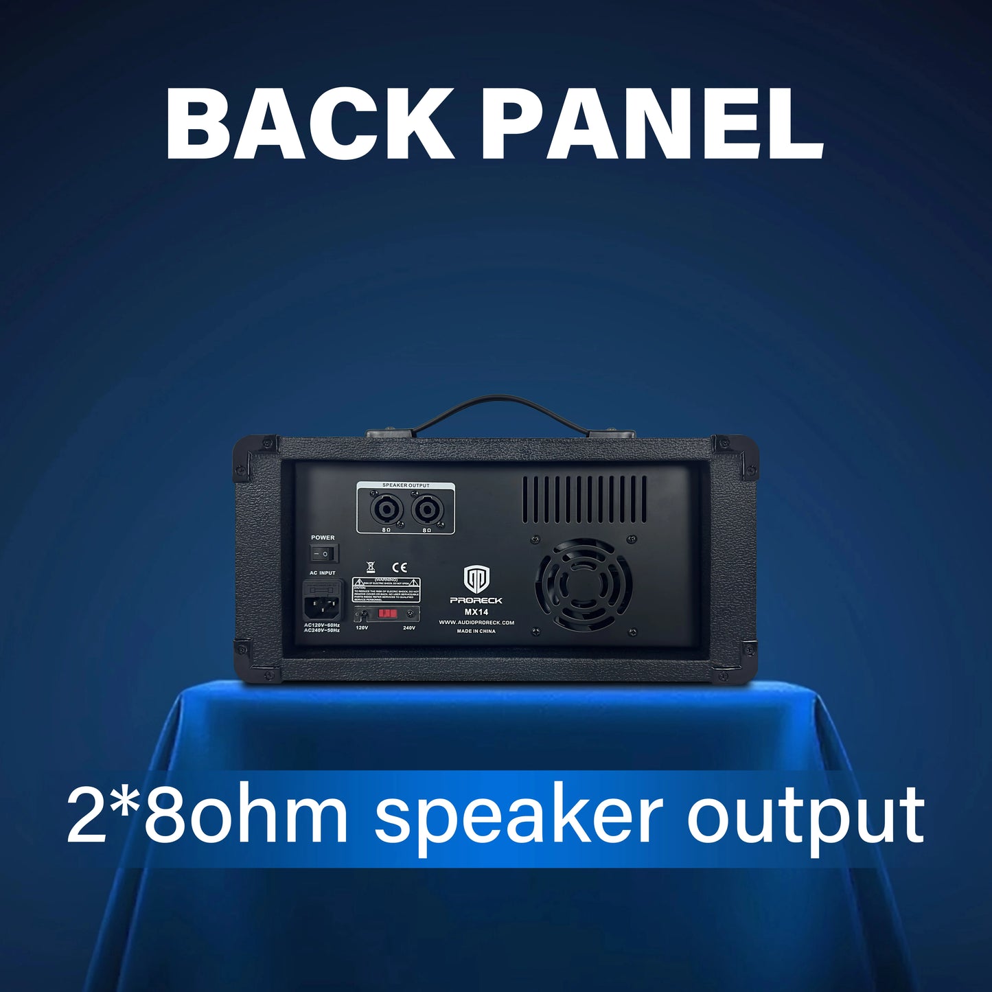 PRORECK DELTA 10 1800W Bluetooth PA Speaker System with 4-Channel Powered Mixer 10-Inch Passive for DJ Bands Karaoke Live Events