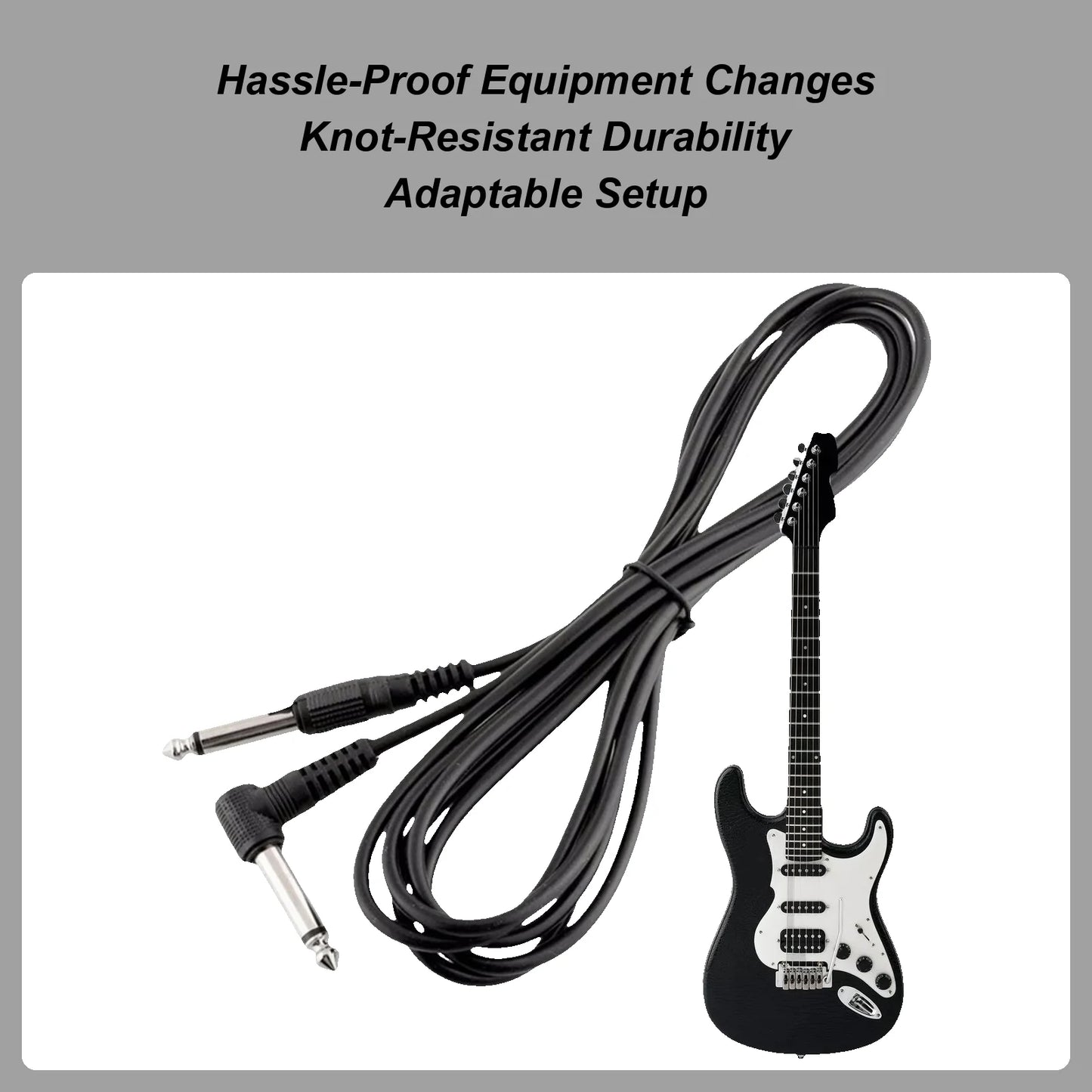 Instrument Cable 10 Ft Noise Reduction Head Jack Wire 6.35mm Head Amp Cord For Electric Guitar For Chord Instrument Speaker Drum