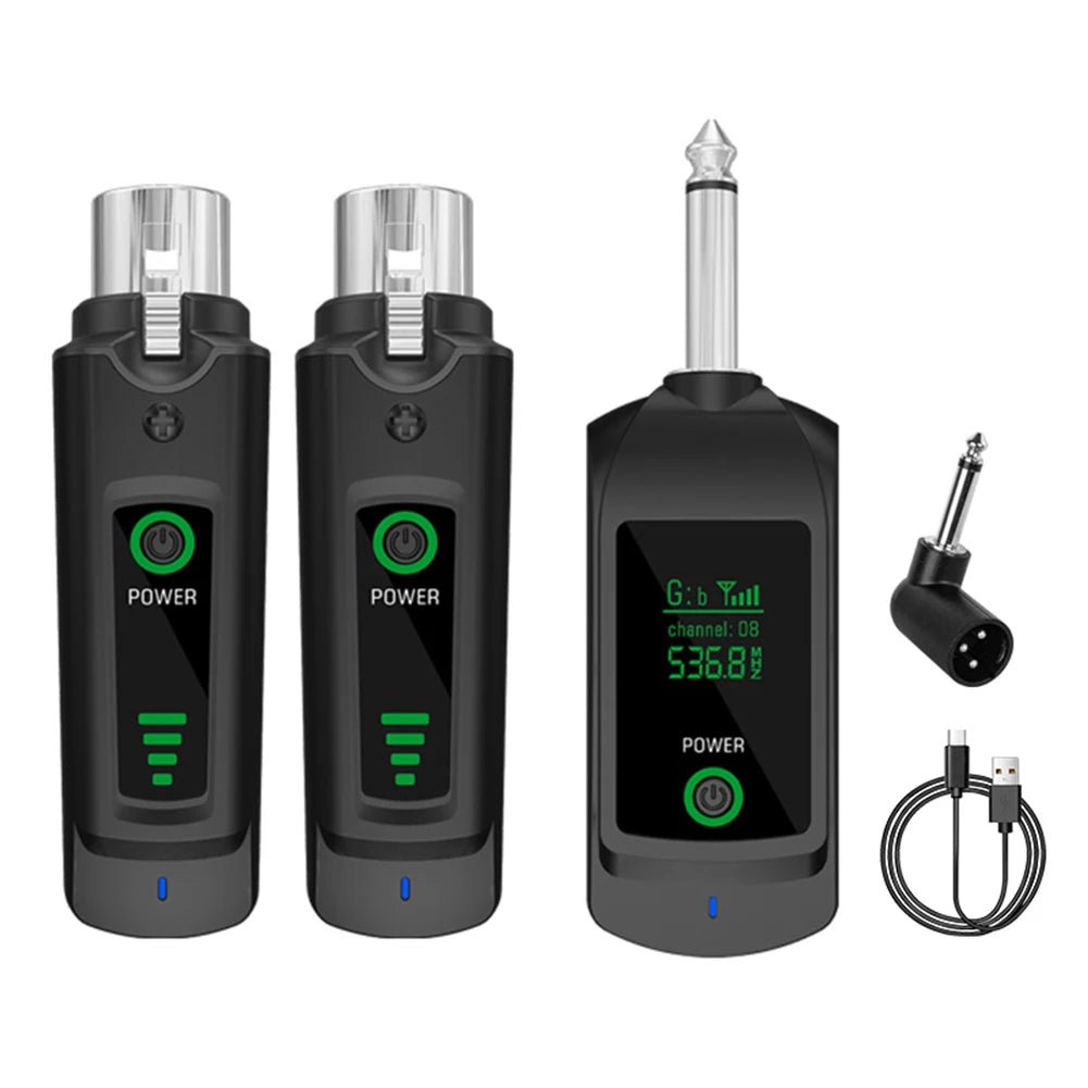 Wireless Microphone Transmitter Receiver Dynamic Handheld Microphone Instrument UHF XLR Adapter System Microphone Accessories
