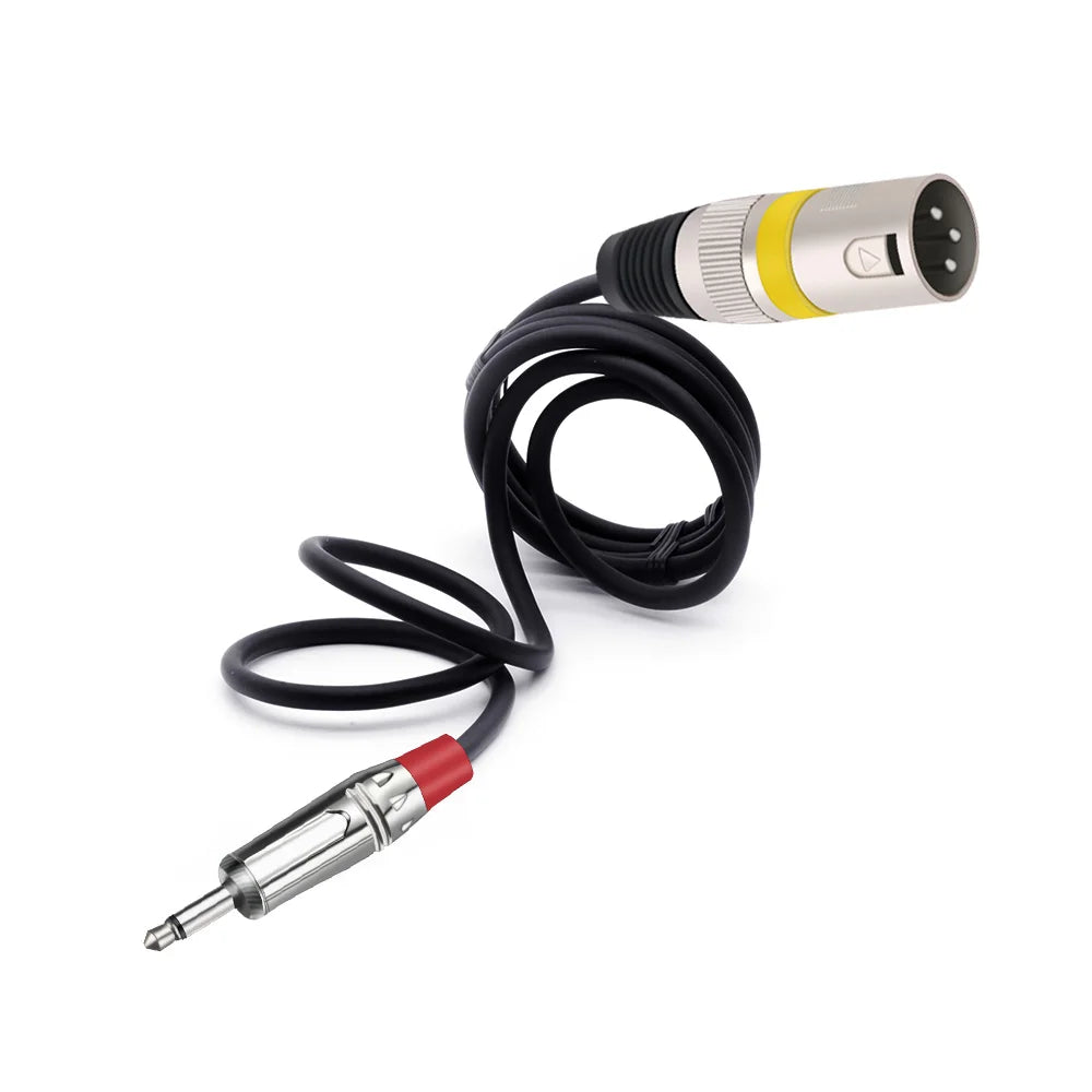 3.5mm Mono Jack Male to XLR Male 3-Pin to TS Balanced Microphone Interconnect Cable Quarter Inch to XLR Cord for AMP