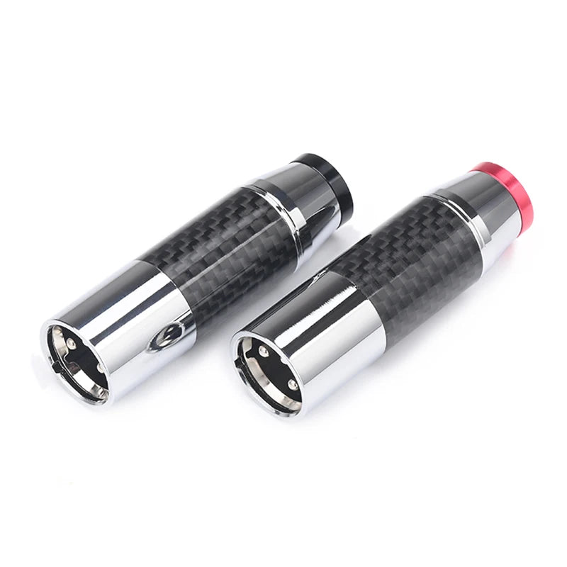 Hi-end 4PCS Hifi XLR Plug Carbon Fiber Rhodium-plated XLR Male and Female Connector for Audio Cable DIY