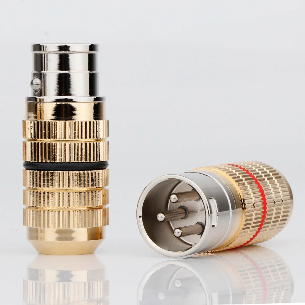 XLR Plug CGM 3pin XLR Audio Plug Rhodium Plated XLR Male and Female Balance Connector Plug for DIY Cable  XR1815