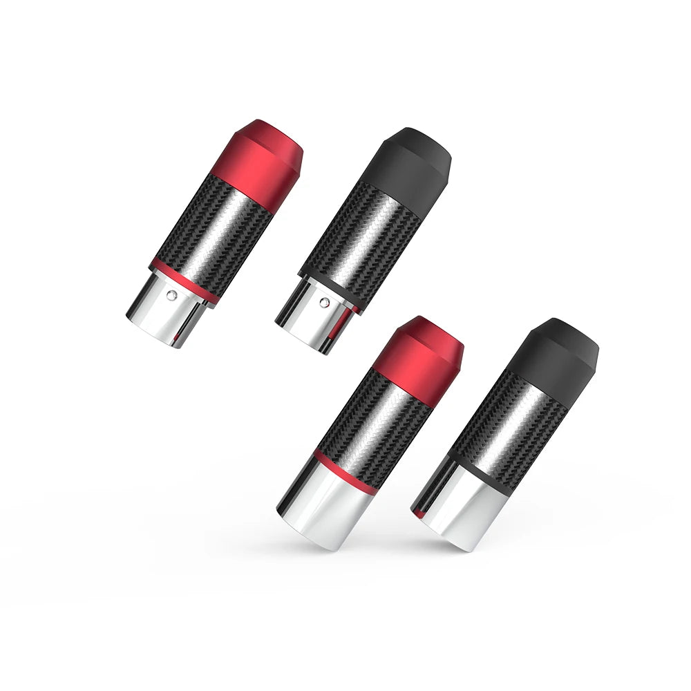 VIBORG XM203AG XF203AG Pure silver XLR Plug Connector Jack Hifi Audio MIC Cable Pure silver Balance Connector solid silver xlr