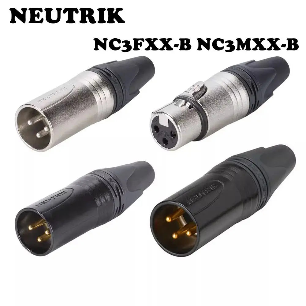 60PCS NEUTRIK xlr plug connector 30PCS NC3MXX Male or 30PCS NC3FXX femelle Un ensemble 3 pin XLR Connecteur for DIY xlr  cable