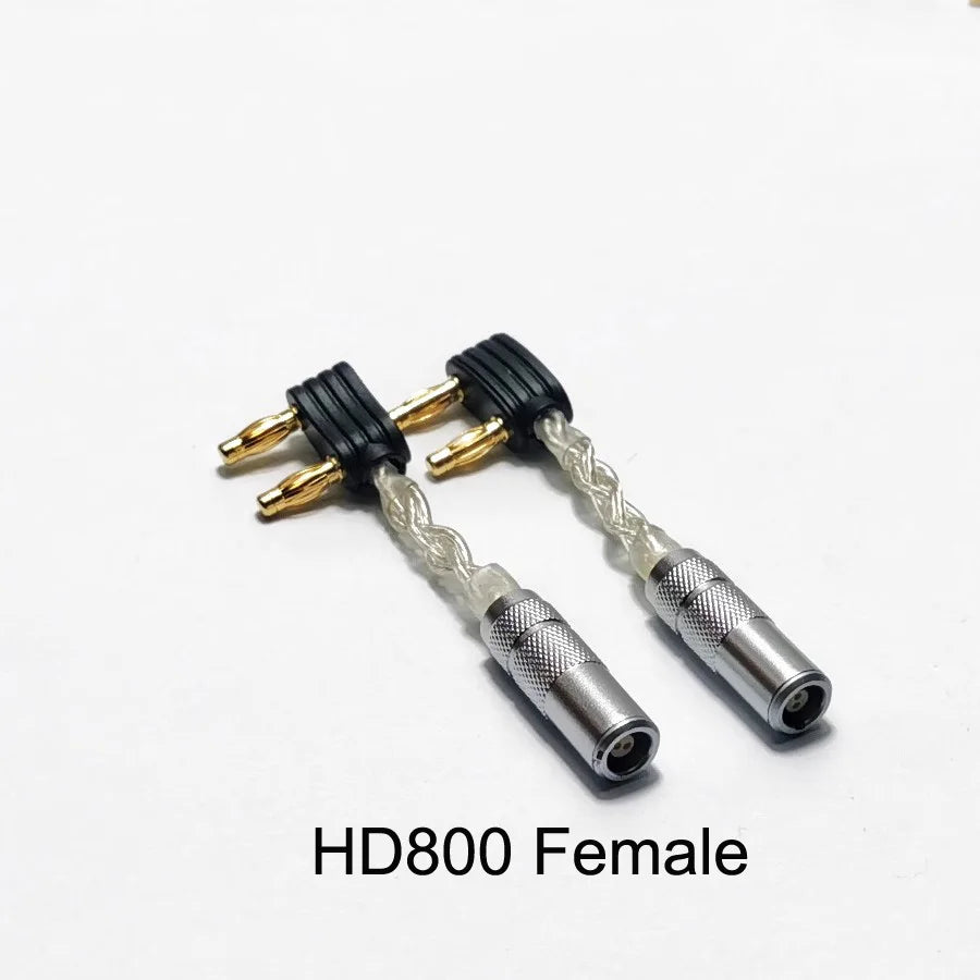 1 Pair 3.5MM/HD800/ED15/Mini XLR 4Pin To Austrian Audio The Composer Headphone Pure Silver Cable Connector Adaptor