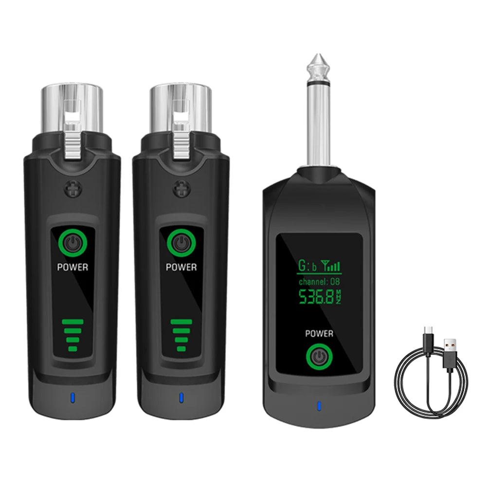 Wireless Microphone Transmitter Receiver Dynamic Handheld Microphone Instrument UHF XLR Adapter System Microphone Accessories