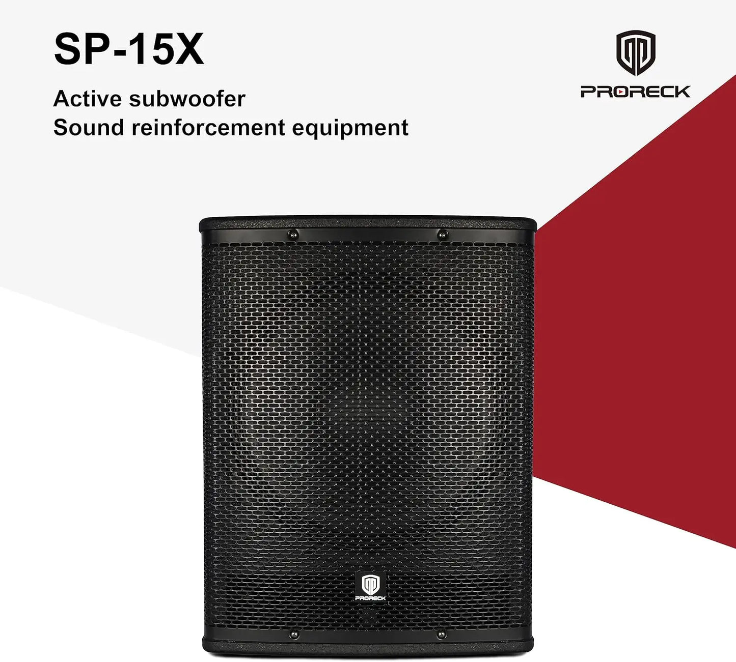 PRORECK SP-15X Active Powered PA Subwoofer 15 Inch 2000W PMPO Class-D Amplifier 3 DSP Presets Bass Reinforcement(ONE SUBWOOFER）