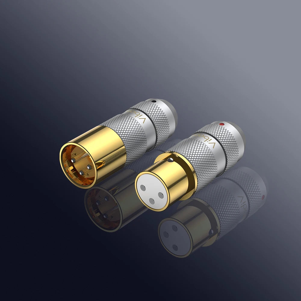 High Quality Viborg XF202G XM202G pure copper 24K Gold plated XLR male female Plug Hifi Audio Cable XLR Balance 3Pins Connector