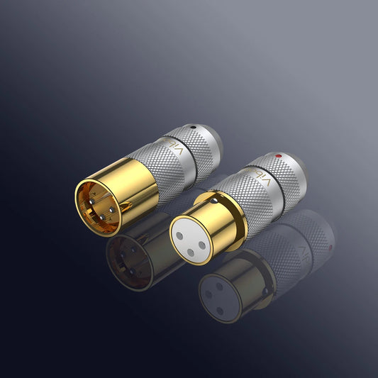 High Quality Viborg XF202G XM202G pure copper 24K Gold plated XLR male female Plug Hifi Audio Cable XLR Balance 3Pins Connector