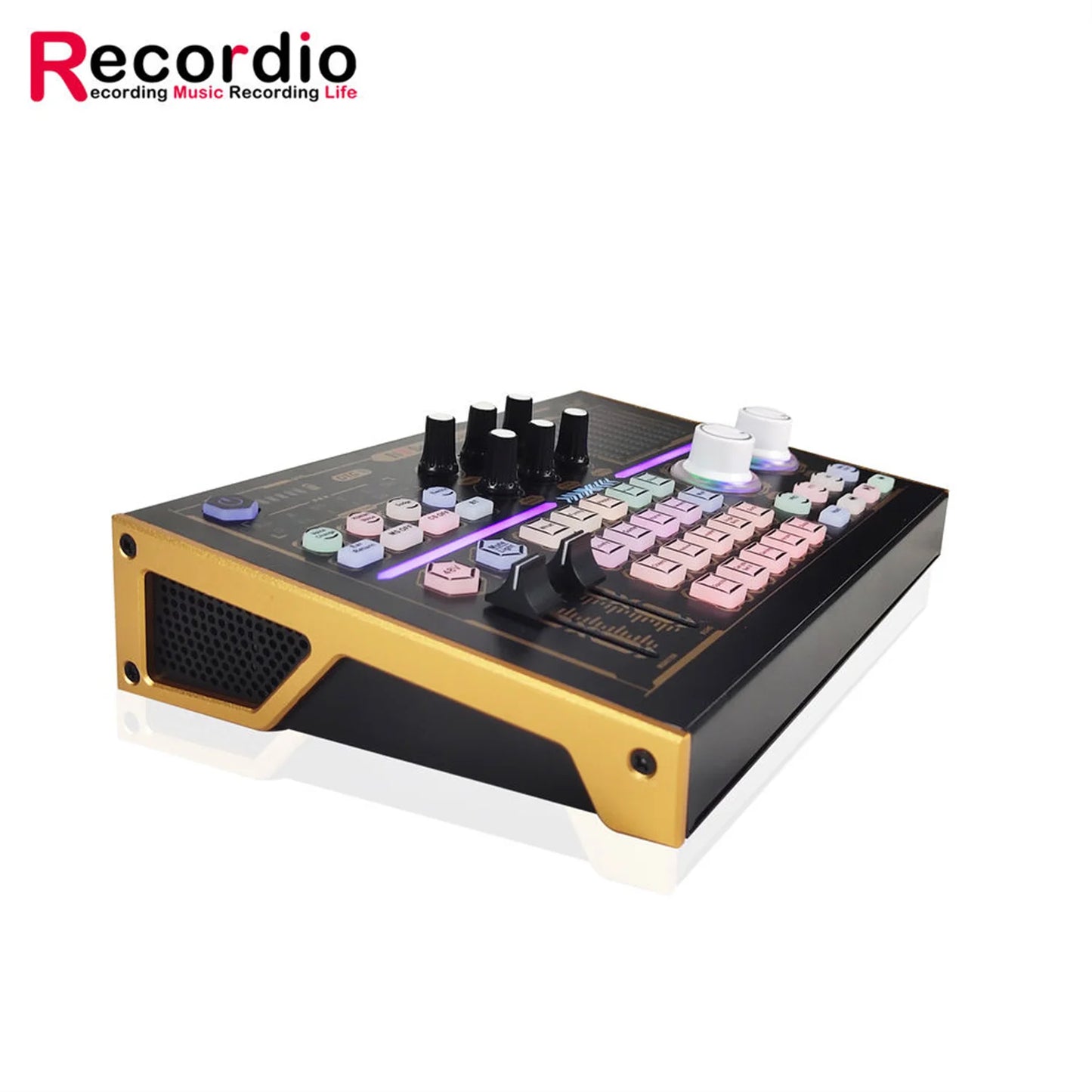 GAX-N8 Professional Recording Soundcard PC Mobile Phone Live Broadcast Sound Card Mixer Set Support 48V Mic PhPodcast Equipment