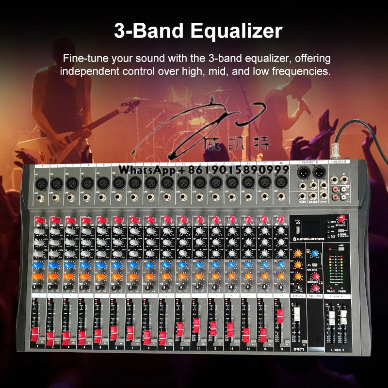 8 12 16 Channel Dj Controller/audio Console Mixer De Music Sound Cards Mixers Professional Video Dj Mixer