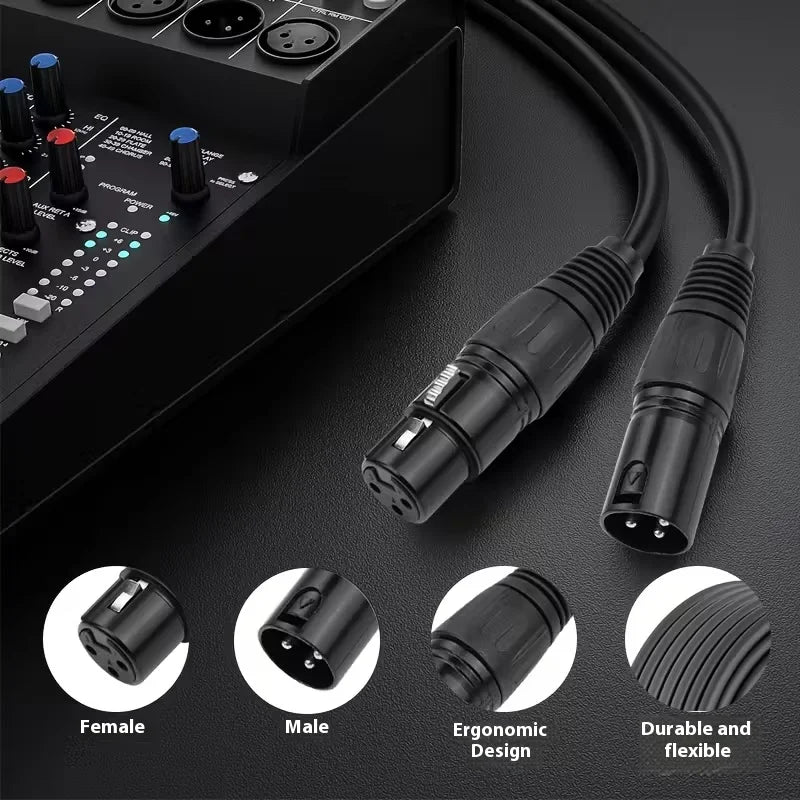 XLR Balanced Audio Cable,Microphone XLR Male to Female Audio Cable,3-Pin XLR Microphone Cable for Microphones,Preambles,Speaker