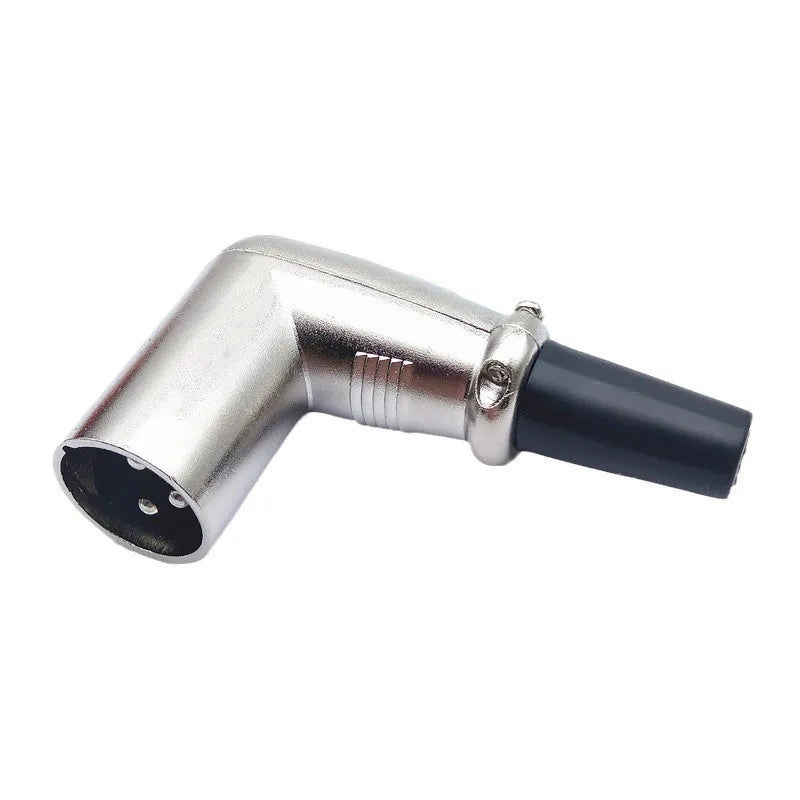 90 Degree Angle 3Pin XLR Male and Female Microphone Audio Cable Connector Metal Cannon Cable Plug Terminals 3Core XLR Mixer Plug