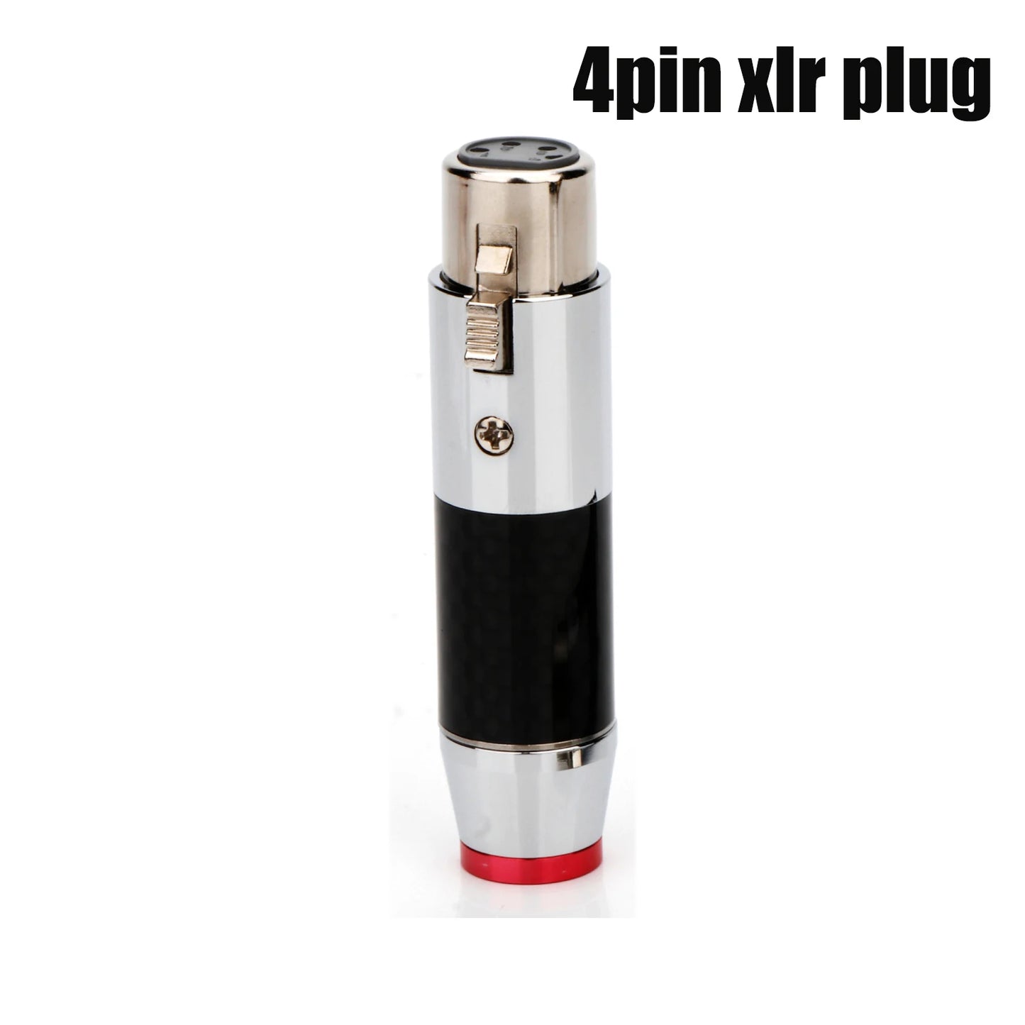 4pin XLR Connector Headphone XLR Adapter Carbon Fiber Audio XLR Professional Audio Microphone Line Plug For 11mm cable DIY Cable