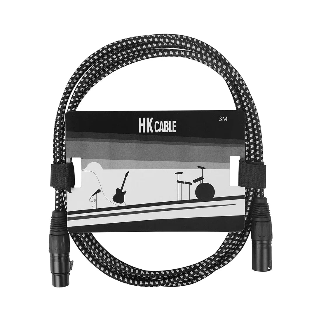 3M Microphone Audio Cable XLR Adapter Metal Snap Noise Canceling Braided Cable for Electric Acoustic Guitar Bass Portable Parts